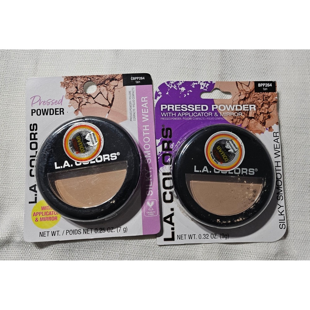 LA COLORS Pressed Powder Tan BPP264‎ CBPP264 Silky Smooth Wear 2 Pack New